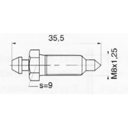 ODP-2 nuorinimo varžtas M8x1.25 35.5mm CIT FORD MB OP SKODA VOLVO