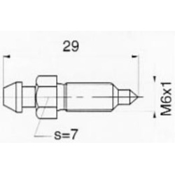 SN033-8 nuorinimo varžtas M6x1 29mm Audi BMW Saab VW