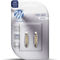 Blisteris 2 vnt. LED LB091W 12V C5W 41mm 6xSMD2835 balti