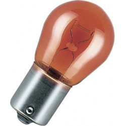1202107a 12V 21W BA15s AMBER simetriniu fiksavimu oranžinė