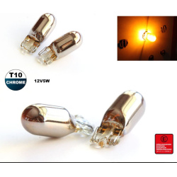 T10 12V 5W W2,1x9,5d oranžinė chromuota blisteris 2vnt.