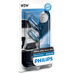 Philips White Vision W5W 12V 5W 02B blist. 2vnt. mėlynos