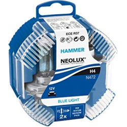 H4 P43t 12V 60/55W 2vnt. Hammer Blue Light
