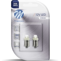 Blisteris 2vnt. 12V BA9s, 4LED, 3mm