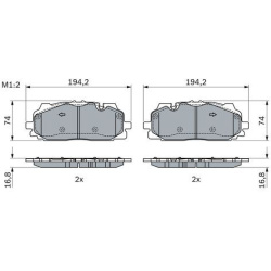  stabdžių trinkelių rinkinys, diskinis stabdys